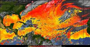 Météo tropicale : Air sec et densité de poussière dans l'air.