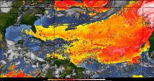 Météo tropicale : Air sec et densité de poussière dans l'air.