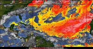 Météo tropicale : Air sec et densité de poussière dans l'air.