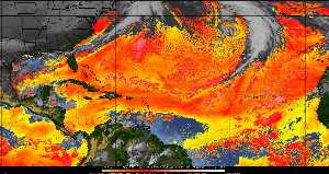 Météo tropicale : Air sec et densité de poussière dans l'air.