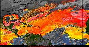 Météo tropicale : Air sec et densité de poussière dans l'air.