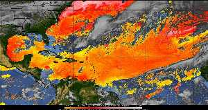 Météo tropicale : Air sec et densité de poussière dans l'air.