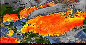 Météo tropicale : Air sec et densité de poussière dans l'air.