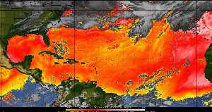 Météo tropicale : Air sec et densité de poussière dans l'air.