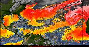 Météo tropicale : Air sec et densité de poussière dans l'air.