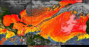 Météo tropicale : Air sec et densité de poussière dans l'air.