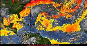 Météo tropicale : Air sec et densité de poussière dans l'air.