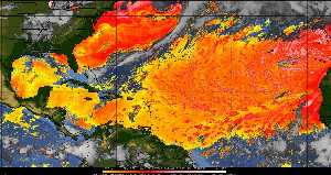 Météo tropicale : Air sec et densité de poussière dans l'air.