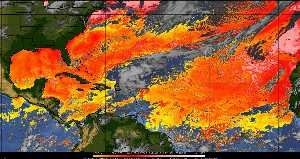 Météo tropicale : Air sec et densité de poussière dans l'air.