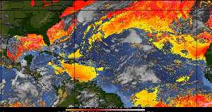 Météo tropicale : Air sec et densité de poussière dans l'air.