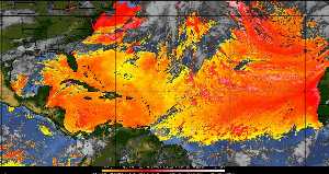 Météo tropicale : Air sec et densité de poussière dans l'air.