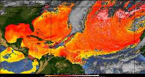 Météo tropicale : Air sec et densité de poussière dans l'air.