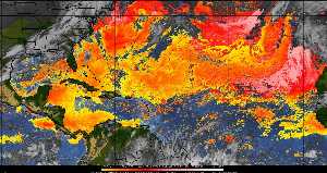 Météo tropicale : Air sec et densité de poussière dans l'air.