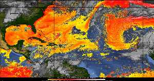 Météo tropicale : Air sec et densité de poussière dans l'air.