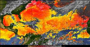 Météo tropicale : Air sec et densité de poussière dans l'air.