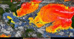 Météo tropicale : Air sec et densité de poussière dans l'air.