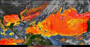 Météo tropicale : Air sec et densité de poussière dans l'air.