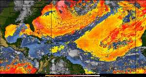 Météo tropicale : Air sec et densité de poussière dans l'air.