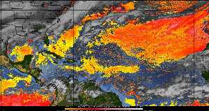 Météo tropicale : Air sec et densité de poussière dans l'air.