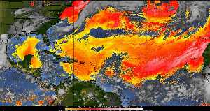 Météo tropicale : Air sec et densité de poussière dans l'air.