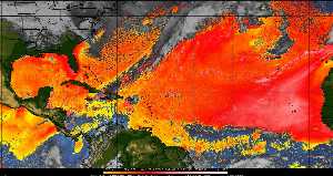 Météo tropicale : Air sec et densité de poussière dans l'air.