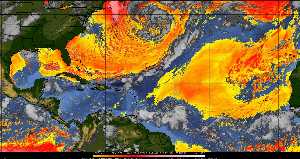 Météo tropicale : Air sec et densité de poussière dans l'air.