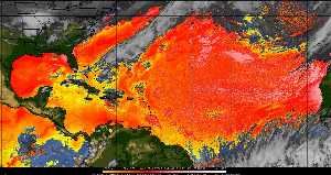 Météo tropicale : Air sec et densité de poussière dans l'air.