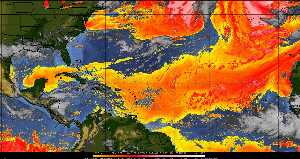 Météo tropicale : Air sec et densité de poussière dans l'air.