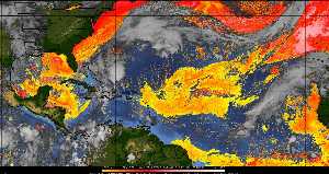 Météo tropicale : Air sec et densité de poussière dans l'air.