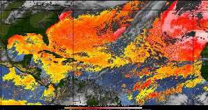 Météo tropicale : Air sec et densité de poussière dans l'air.