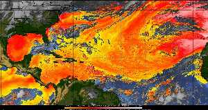 Météo tropicale : Air sec et densité de poussière dans l'air.