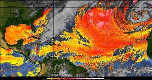 Météo tropicale : Air sec et densité de poussière dans l'air.