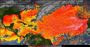 Météo tropicale : Air sec et densité de poussière dans l'air.