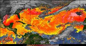 Météo tropicale : Air sec et densité de poussière dans l'air.