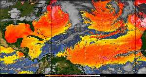 Météo tropicale : Air sec et densité de poussière dans l'air.