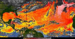 Météo tropicale : Air sec et densité de poussière dans l'air.
