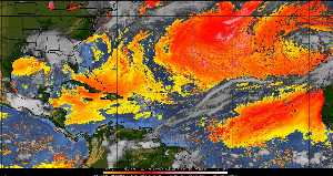 Météo tropicale : Air sec et densité de poussière dans l'air.