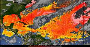 Météo tropicale : Air sec et densité de poussière dans l'air.