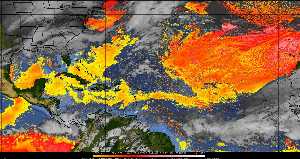 Météo tropicale : Air sec et densité de poussière dans l'air.