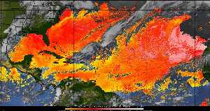 Météo tropicale : Air sec et densité de poussière dans l'air.