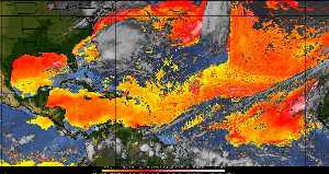 Météo tropicale : Air sec et densité de poussière dans l'air.