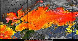 Météo tropicale : Air sec et densité de poussière dans l'air.