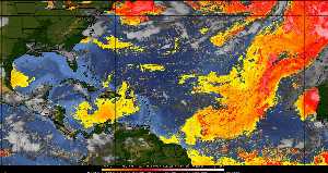 Météo tropicale : Air sec et densité de poussière dans l'air.