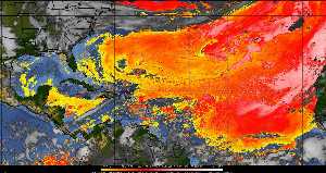 Météo tropicale : Air sec et densité de poussière dans l'air.