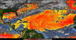 Météo tropicale : Air sec et densité de poussière dans l'air.