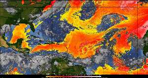 Météo tropicale : Air sec et densité de poussière dans l'air.