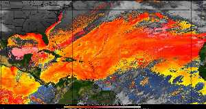 Météo tropicale : Air sec et densité de poussière dans l'air.