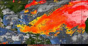 Météo tropicale : Air sec et densité de poussière dans l'air.