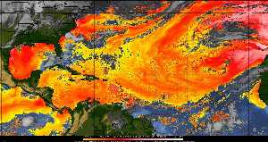 Météo tropicale : Air sec et densité de poussière dans l'air.