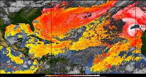 Météo tropicale : Air sec et densité de poussière dans l'air.